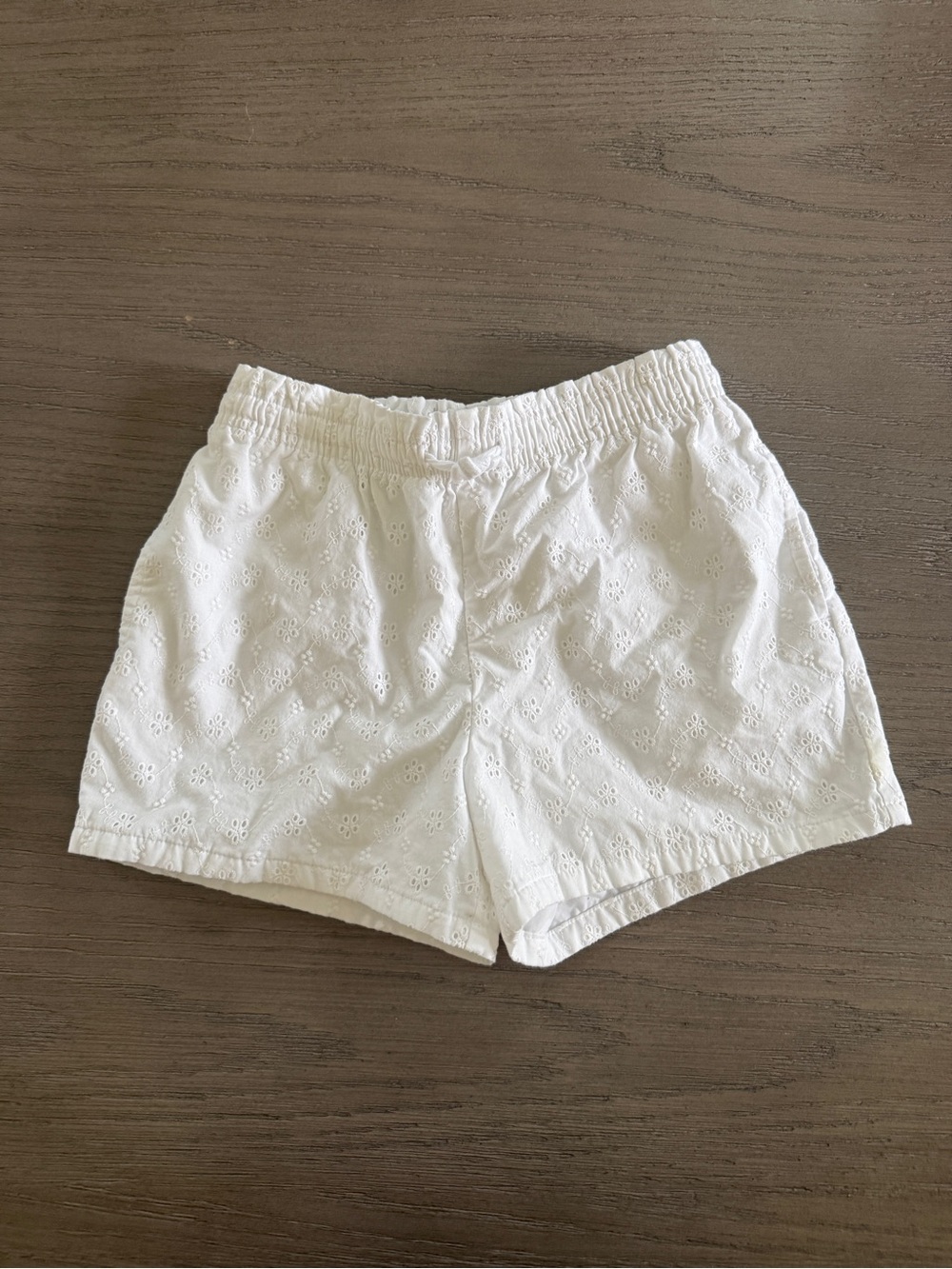 Cat & Jack White Eyelet Pull-On Shorts